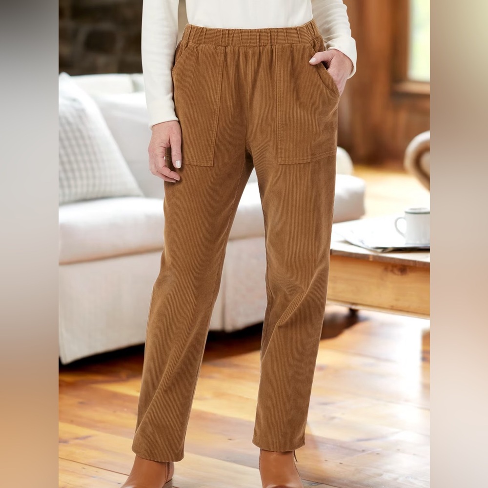 Women’s HABAND FOR HER .Tan Corduroy Pants.